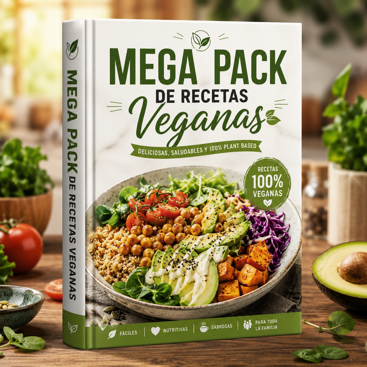 Mega Pack de Recetas Veganas +5 Bonos de 🎁 Regalo